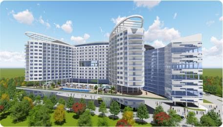 Furnished studio apartment interior